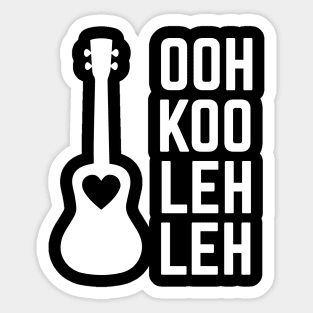 Funny Ukelele Pronunciation for Musicians Sticker